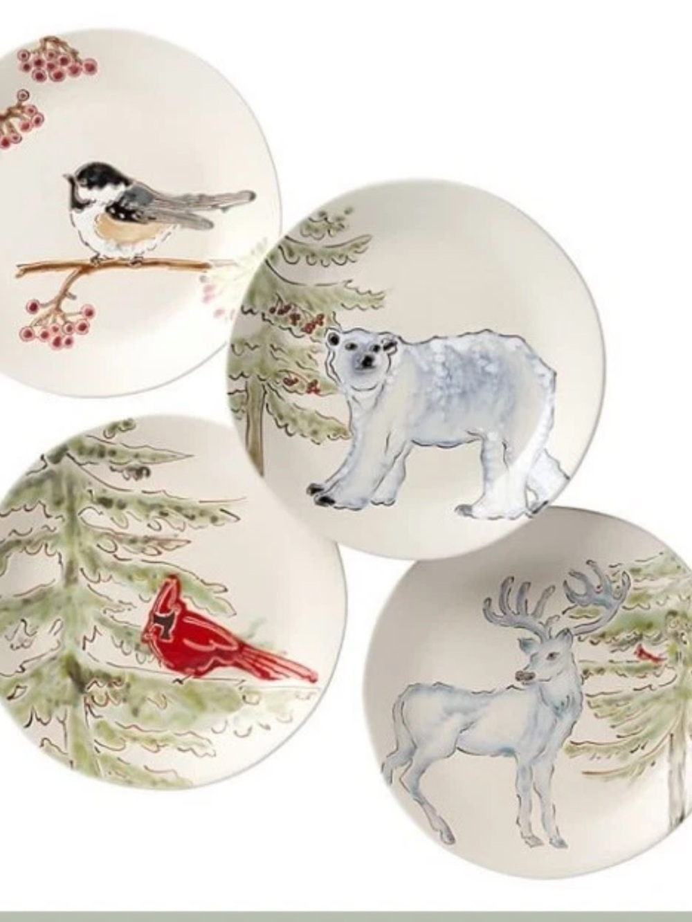 Pottery Barn winter forest two sets (8)